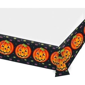 Halloween - Pompoenen tafellaken/tafelkleed 137 x 243 cm - Halloween versieringen/decoraties