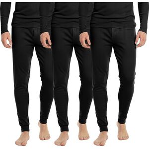 Heren thermobroek 3- pack Heat Booster onderbroek kleur zwart maat XXL