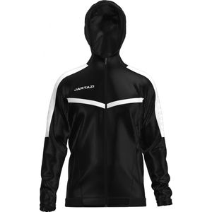 Jartazi Sportjack Torino Hooded Unisex Polyester Zwart/wit Maat M