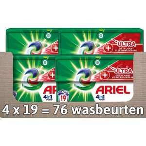 Ariel 4in1 Wasmiddel Pods ultra vlekverwijderaar - 4 x 19 Wasbeurten