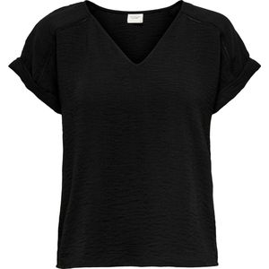 Jacqueline de Yong T-shirt Jdyrachel S/s Top Wvn 15229004 Black Dames Maat - 38