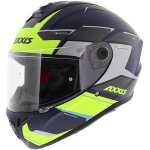 Axxis Draken S helm Sunray mat blauw geel grijs - Maat M