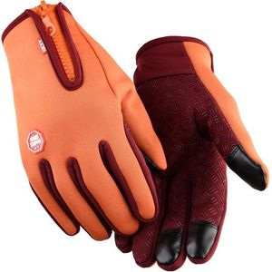 Waterdichte Touchscreen Handschoenen - Oranje M - dit is de betere/dikkere kwaliteit
