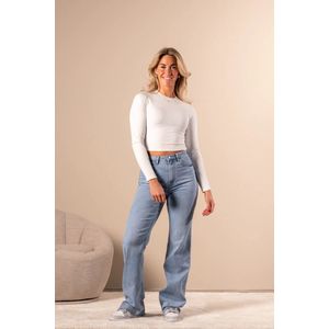 DJUUK JEANS DENIM - Dames Jeans - Wide Leg - Tall Jeans - Hoge Taille - Maat 36