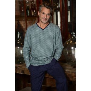 Katoenen heren pyjama groen - Groen - Maat - 50