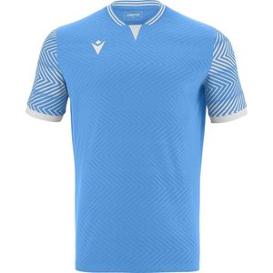 Macron Tureis Shirt Korte Mouw Heren - Hemelsblauw / Wit | Maat: 5XL