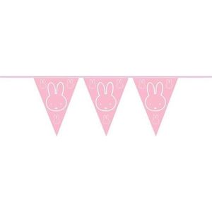 3x stuks roze Nijntje vlaggenlijnen geboorte meisje