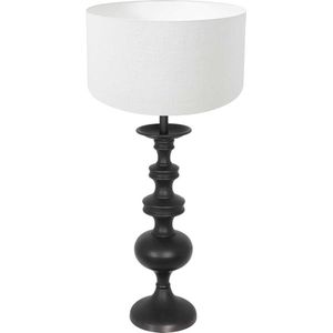 Anne Lighting tafellamp Lyons - zwart - hout - 40 cm - E27 fitting - 3485ZW