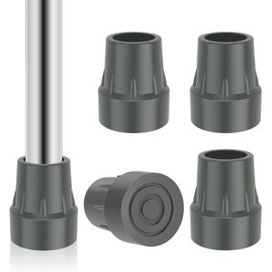 Allecto Plus - 4-pack rubberen buffers 19 mm voor antislip krukken en wandelstokken - senioren hulpmiddel met rubberen voetjes.