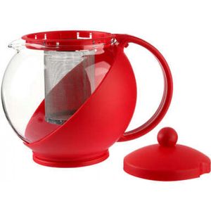 Theepot met theefilter- Voor losse thee - Ingebouwde zeef - 1.25L
