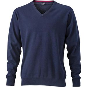 James and Nicholson Heren V-hals pullover (Marine)