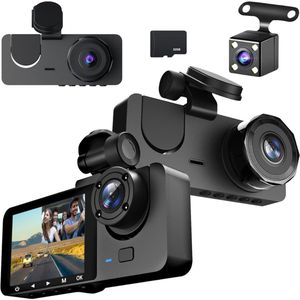 VH Supplies® Dashcam voor Auto - Dashboard Camera - Voor en Achter Camera - 1080P - 32 GB SD-kaart