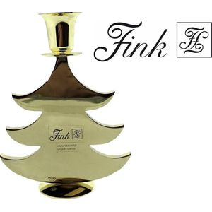 Fink - Kaarskandelaar Verguld - Goud - Kerstboom - 15 cm - Kerst