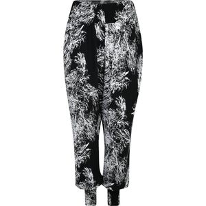 Urban Classics Sarong Dames Stoffen broek - zwart/wit - 3XL