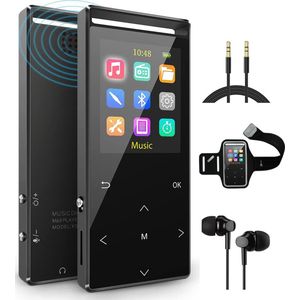 Veelzijdige MP3-speler met Bluetooth, 64 GB Geheugen en Handige Armband voor Sport