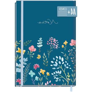 Notitieboek A4+ gelinieerd - duurzaam - 156 pagina's - Happy Flower