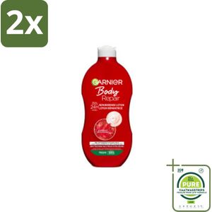 Garnier - Body - Bodylotion - Repair - Herstellend & Hydraterend - 400 ml - Voordeelverpakking - 2 stuks - Herstellende bodylotion - Intensieve hydratatie