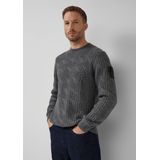 Gebreide Trui - Wolblend - Ronde Hals - Kabelpatroon