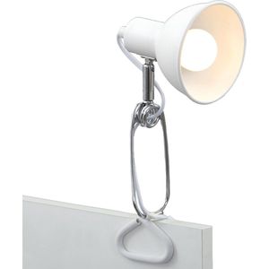 Briloner Leuchten FIX - klemlamp - E14 max. 8W - incl. aan- en uitschakelaar - Kabel 140cm - wit