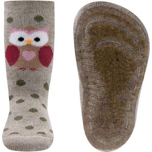 Ewers antislip sokken Uiltje - Zandkleurig