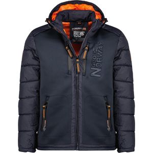 Warm Gevoerde Winterjas Met Capuchon Blauw Geographical - S