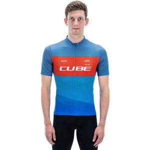 Cube Teamline Cmpt Korte Mouw Wielertrui Blauw M Man