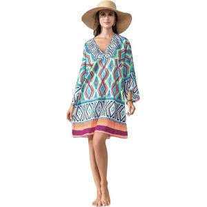Kaftan - Tuniek - Strandjurk - Multicolor - One size S-L