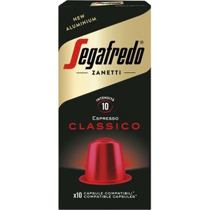 Segafredo - Koffie Cups Classico - 10 Stuks - Medium Branding - Geschikt voor Nespresso apparaat - Sterkte 7/10