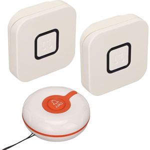 Pager Draadloos Belknopsysteem - Persoonlijke Waarschuwing Paniekknop - Draadloze Belknoppen voor Thuis Bejaarde Verpleegkundigen - Oproepsysteem voor Restaurantkliniek .