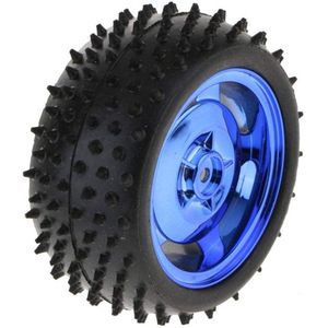 OTRONIC® Smart Car Model Robot Rubber Auto Band/Wiel 85x38mm voor Arduino, past op 4WD/2WD - Metallic Blauw