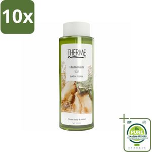 10 x Therme - Hammam - Badschuim - Verfrissend - Verzorgend - 500ml - Grootverpakking - Badschuim - Hamam - Ontspannen - Wellness - Oosterse Geur
