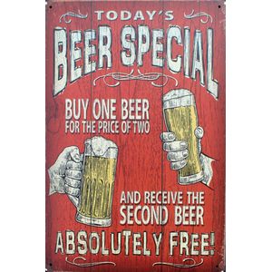 Metalen Tekstbord Beer Special