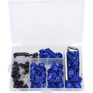 Universele Kuip Bouten Pakking Wrench Kit - 158 stuks - ABS Aluminium - Motorfiets - Blauw .