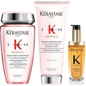 Kérastase - Genesis Shampoo + Conditioner + Elixir Ultime L'Huile Originale Hairoil - Set