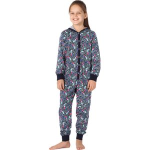 Merry Style Kinder Pyjama - ronde hals - lange mouwen - lange broek met zakken - Katoen - MS-MS10-223-PJ - Marineblau Tukan - 122-128