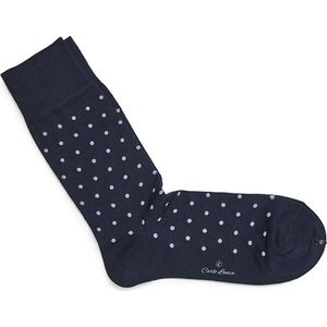 Donkerblauwe stip sokken | Carlo Lanza