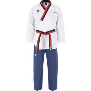 JCalicu poomsae taekwondopak poom jongen | WT | Wit / Blauw (Maat: 170)