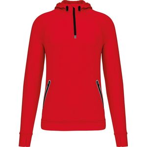 PROACT® Unisex sportsweater Met Capuchon En Halsrits PA360 - Red - XXL