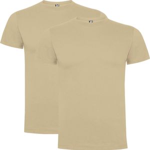 Zand 2 pack Premium t-shirts Roly Dogo maat S