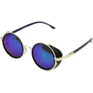 Steampunk zonnebril met blauwe glazen
