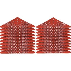Knaak Boerenzakdoek Rood - Set van 20 Luxe Zakdoeken - 55x55 cm - Katoen - Traditioneel Design - Boerenstijl