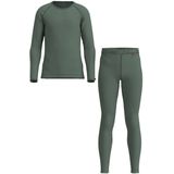 Löffler - Kids Set Long Transtex Warm - Synthetisch Ondergoed - Olijfgroen