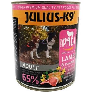 Julius K9 - Natvoer Hond - Paté - Lam & pompoen - 4 x 800g