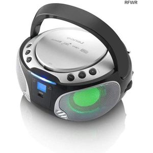 RFWR® CD-speler voor kinderen met Bluetooth en feestverlichting - Draagbare stereo-installatie