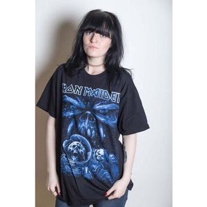 Iron Maiden - Final Frontier Blue Album Spaceman Heren T-shirt - M - Zwart