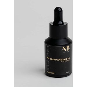Gezichts- en Baardolie voor Mannen met Vitamine E, 30 ml