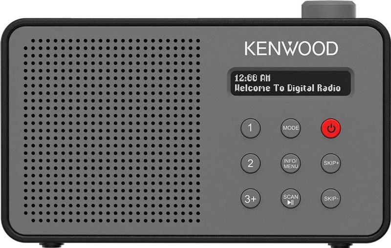 Kenwood CR-M25DAB Draagbare DAB+ radio met automatische veiligheidswaarschuwingsfunctie - Grijs