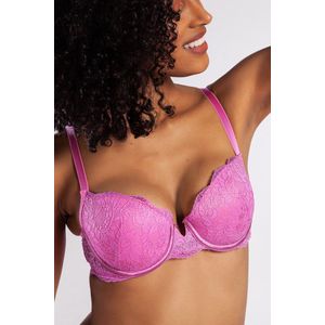 Colors Dames Lingerie Voorgevormde Push-up beugel Bh-127-006-0 - Maat 75C - ROZE