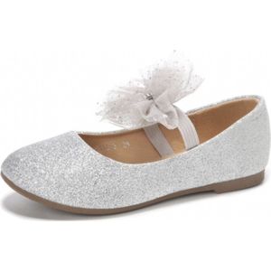 Zilver glitter kinder balerina maat 31