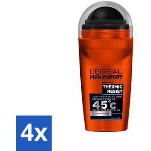 L'Oréal Paris Men Expert Thermic Resist - Deodorant - 50ml - Deodorant Roller - Voordeelverpakking - 4 stuks